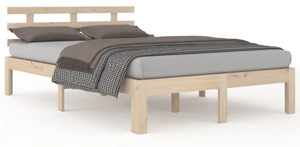 vidaXL Bedframe massief hout 150x200 cm 5FT King Size
