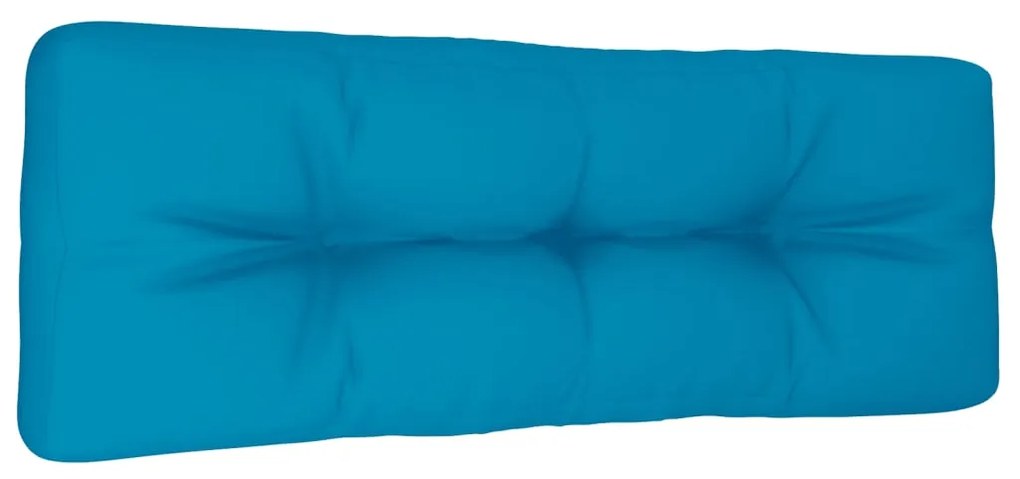 vidaXL Bankkussen pallet 120x40x10 cm blauw
