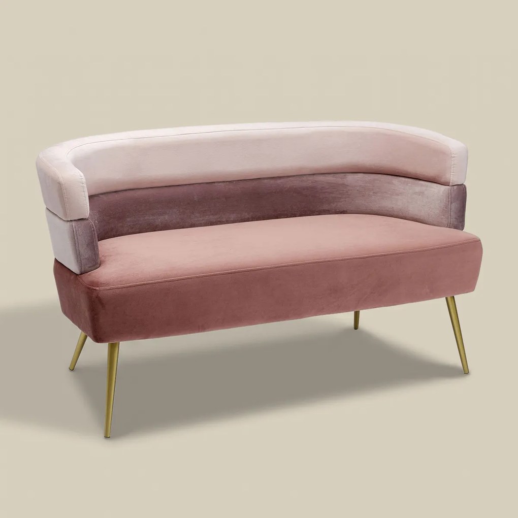 Kare Design Sandwich Roze Velvet Design Bankje