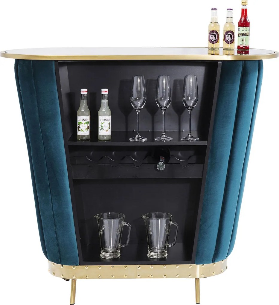 Huisbar Fluweel Blauw - 120 X 48cm.