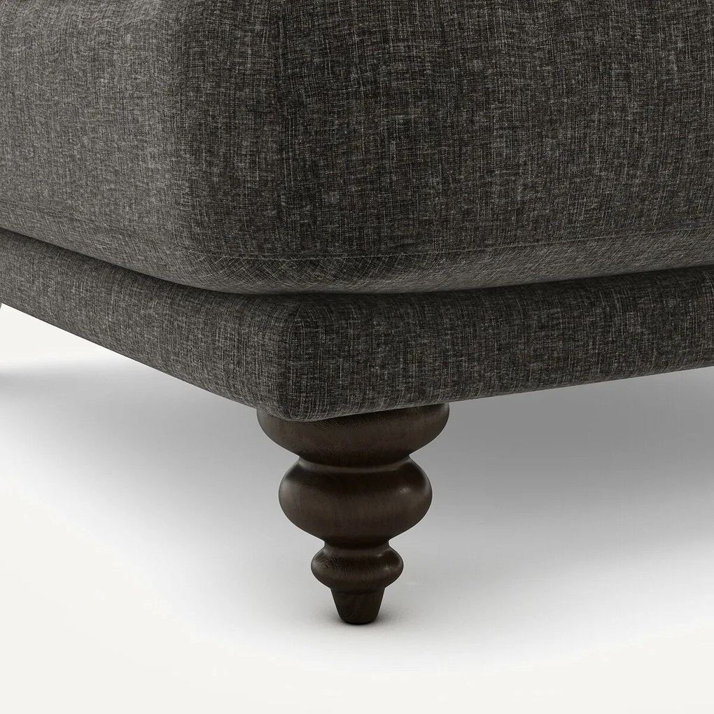 Voetenbank van fluweel chenille, Lazare