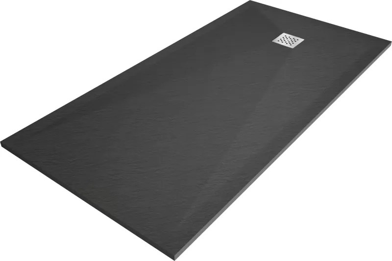 Mexen Stone+ rechthoekige composiet douchebak 200 x 90 cm, antraciet - 44719020