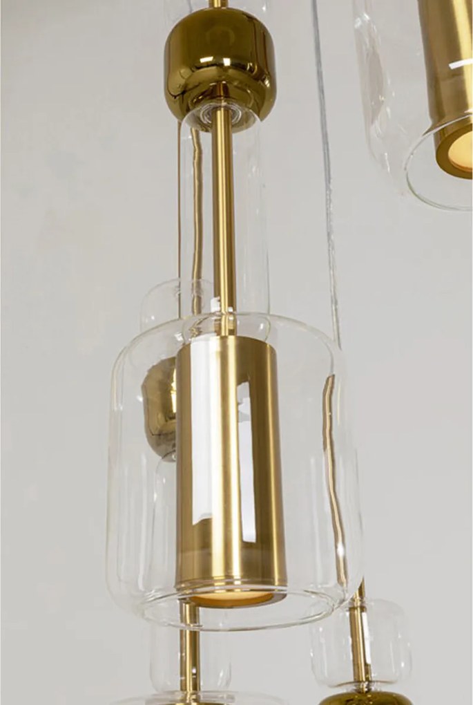 Trapse Hanglamp Goud En Glas