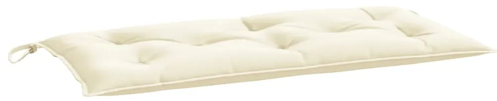 vidaXL Tuinbankkussen 110x50x7 cm stof crèmewit