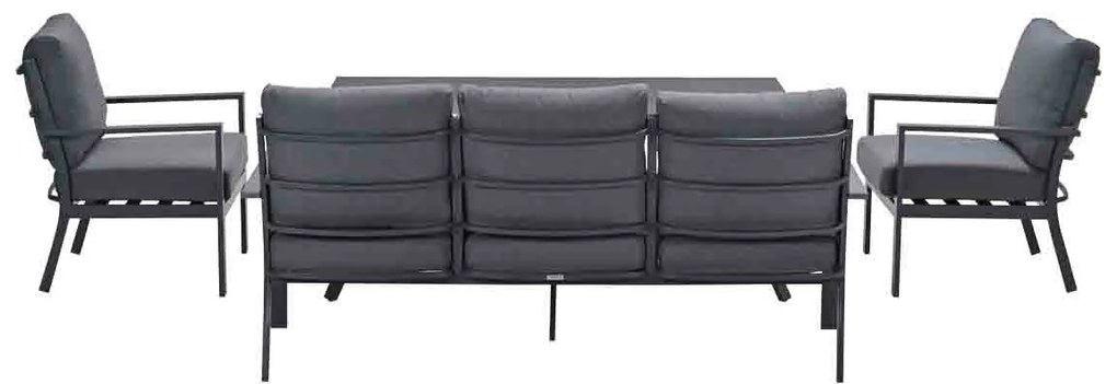 Garden Impressions Senja lounge dining set stoel-bank 4-delig mystic grey
