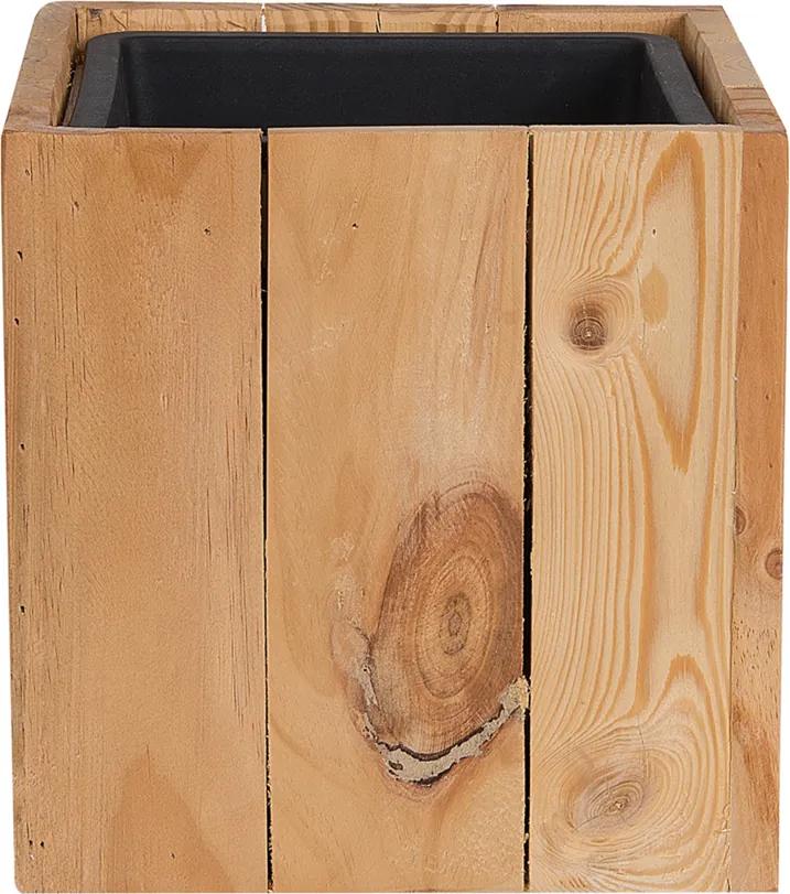 Bloembak hout vierkant 28x28x28 cm AKRINI