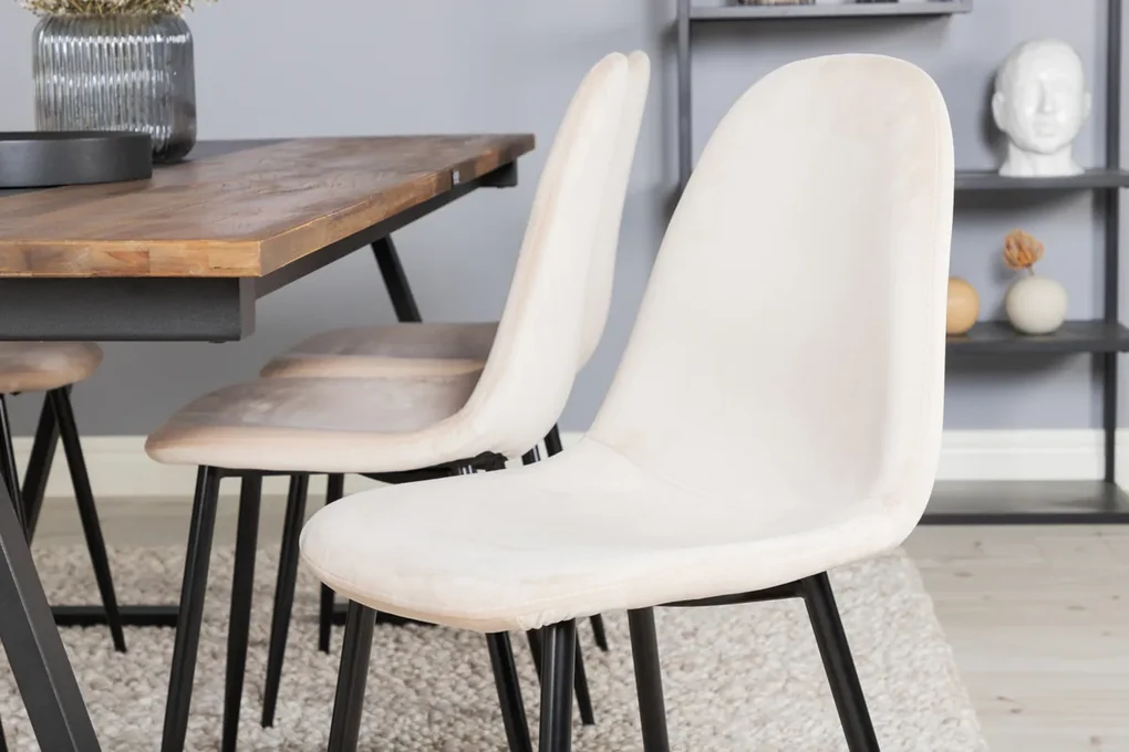 Jörn Eetkamerstoel - Inger - Beige - Fluweel - Jörn