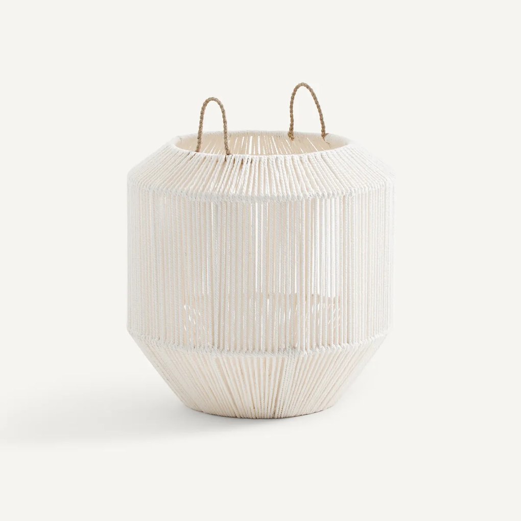 Ronde handgeweven katoenen mand, groot model, FOLO