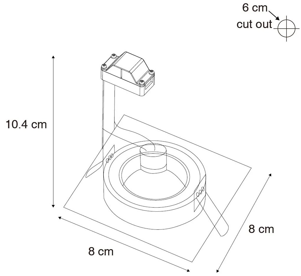 Buitenlamp Set van 12 inbouwspots wit vierkant GU10 50mm IP44 - Xena Modern GU10 IP44 Buitenverlichting Lamp