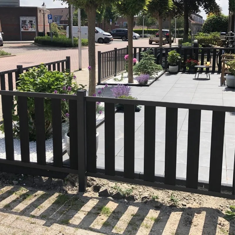 Tuinhek antraciet composiet Design met antraciet aluminium frame (180 x 80 cm)