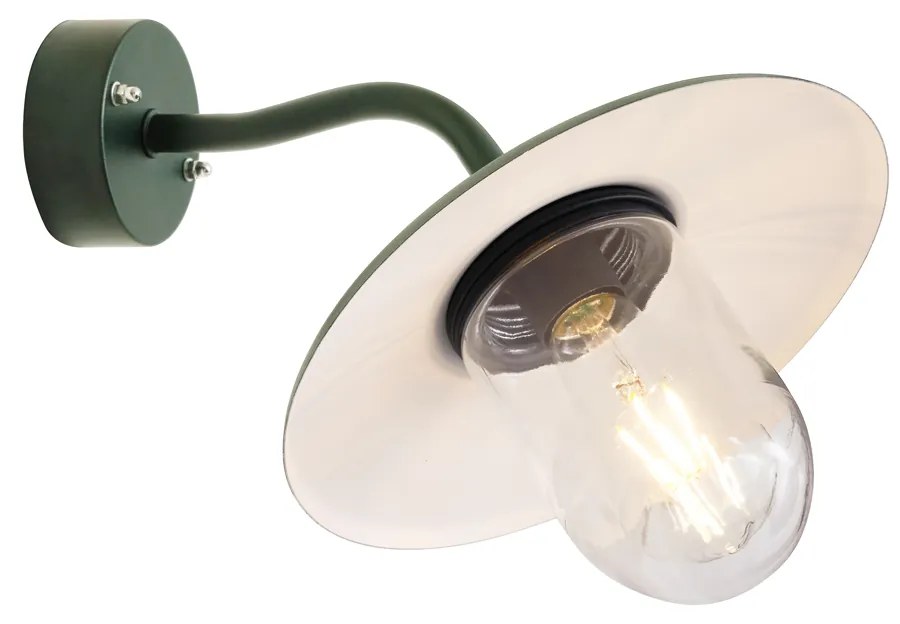 Buitenwandlamp donker groen IP44 - Munich Industriele / Industrie / Industrial E27 IP44 Buitenverlichting