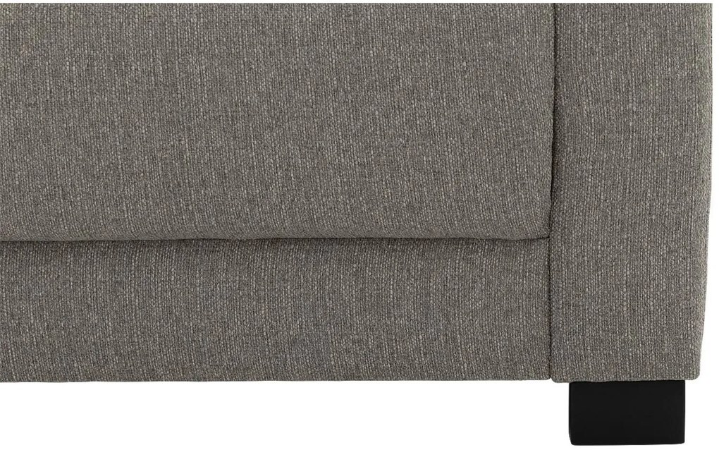 Goossens  My Style grijs, stof, 2,5-zits, stijlvol landelijk met ligelement links