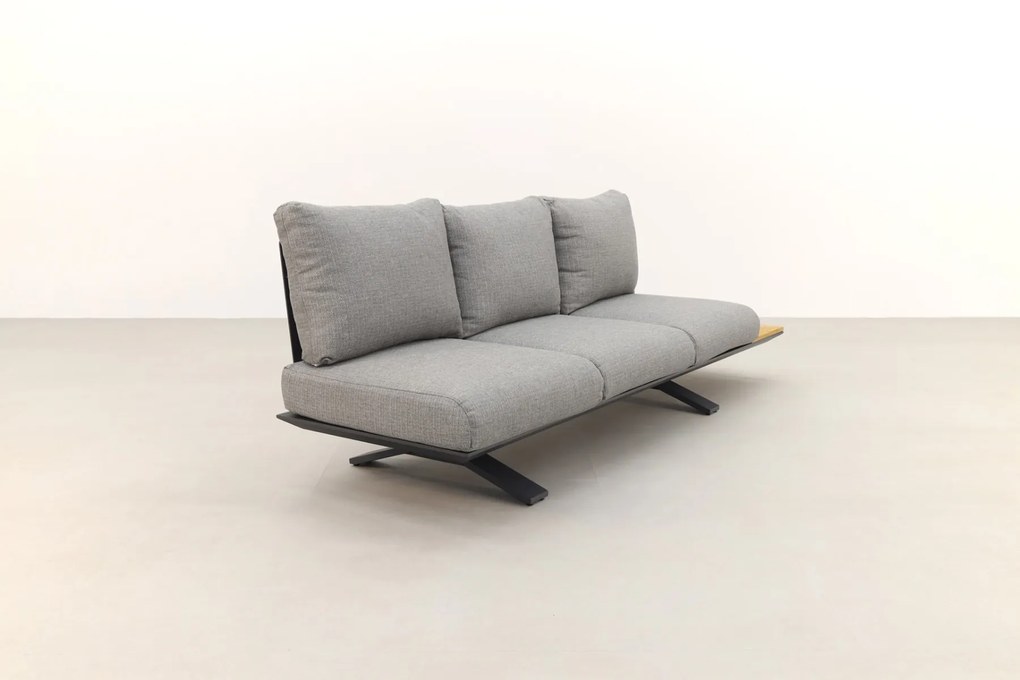Suns Stockholm loungeset - Antraciet/teak - Light anthracite