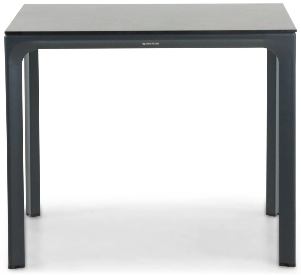 Dining Tuintafel vierkant 90 x 90 cm Aluminium/HPL Grijs Cesar