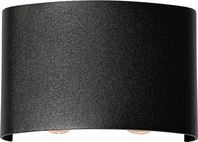 Buiten wandlamp zwart incl. LED 4-lichts IP54 - Silly