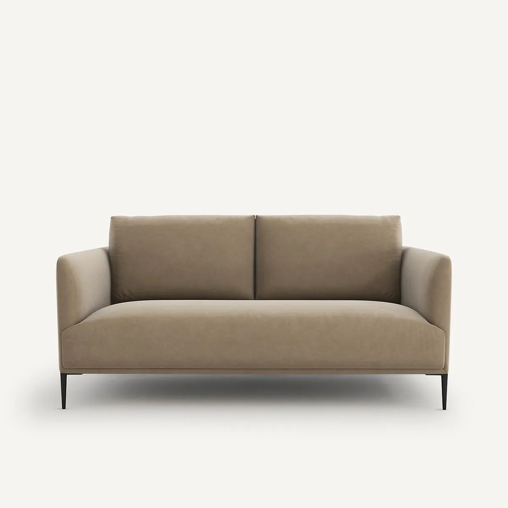 3-zits compacte bank in fluweel, Oscar, ontwerp Emmanuel Gallina