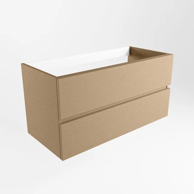 Mondiaz VICA wastafelonderkast - 100x45x50cm - 2 lades - uitsparing rechts - softclose - Oro M73111Oro