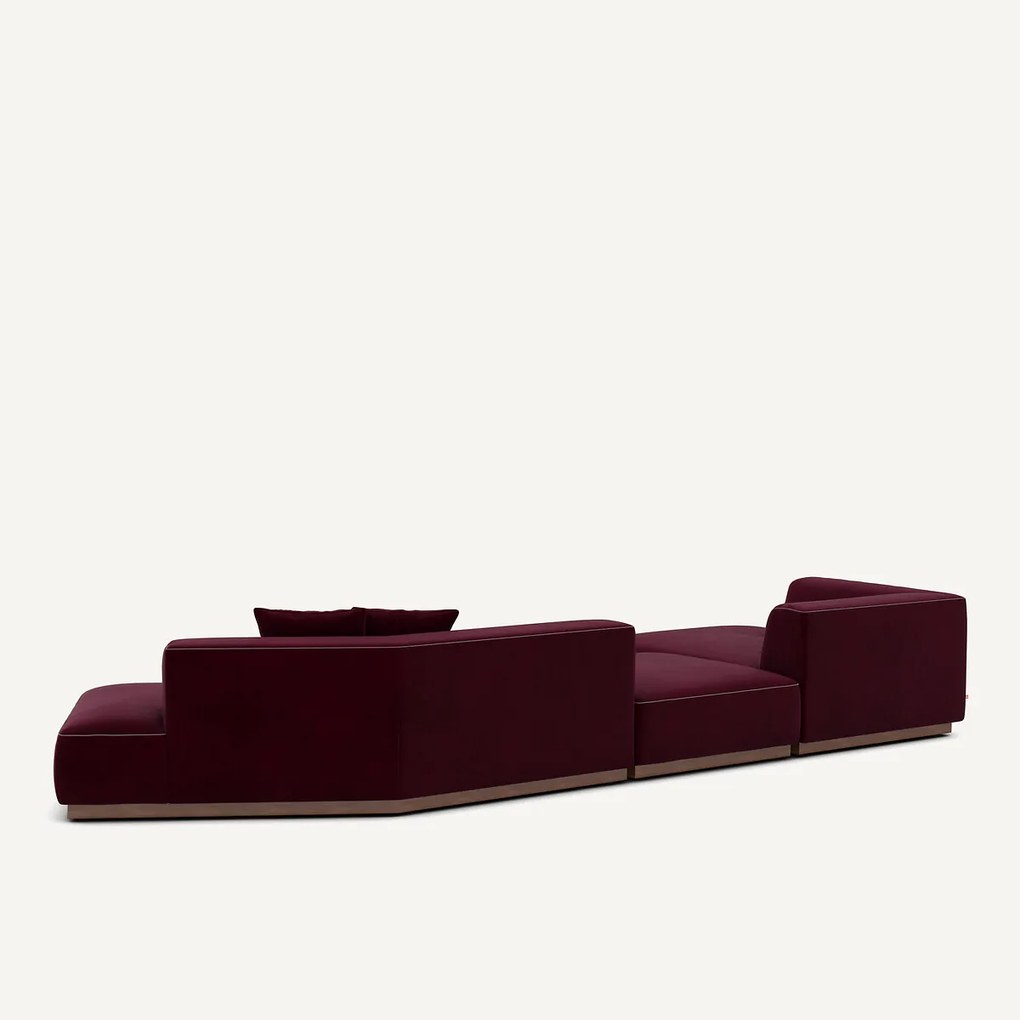 Open hoekbank links XL fluweel, Jacopo