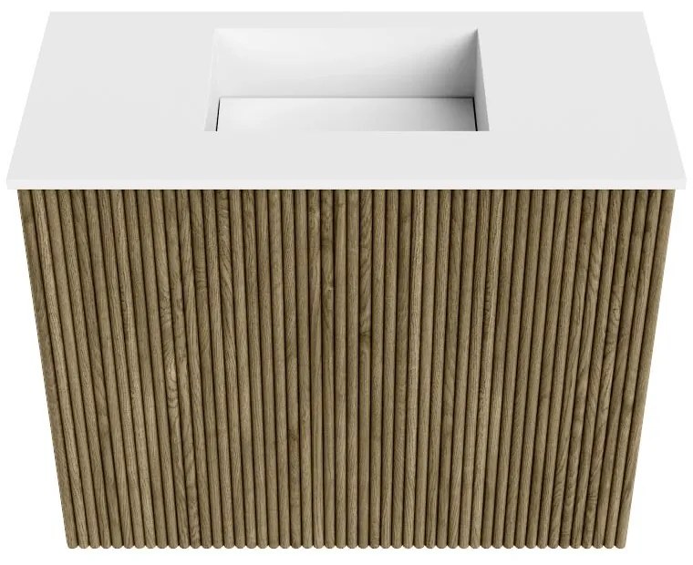 Mondiaz Joya 50cm toiletmeubel dusk met wastafel faye midden zonder kraangat talc