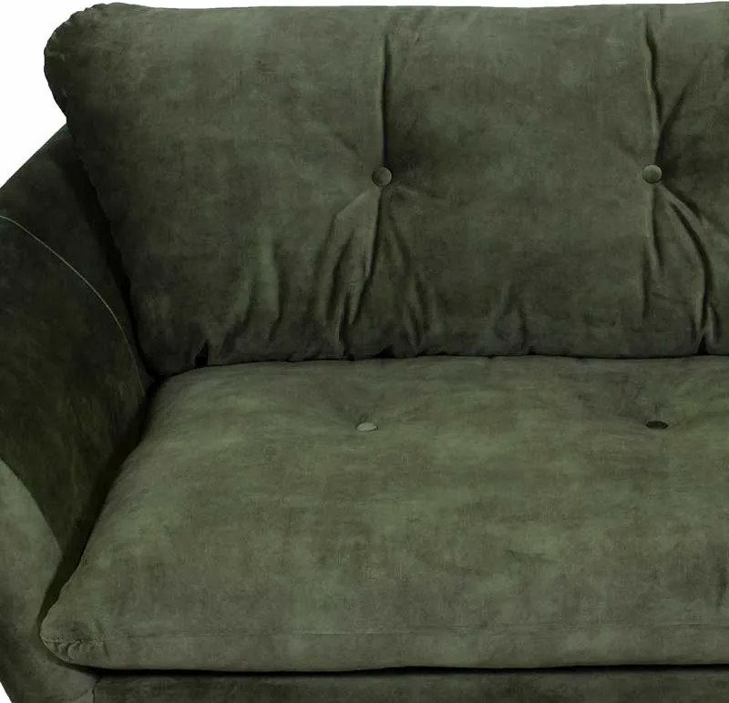 3 zitsbank - Kuddar - velours Adore Hunter groen 156