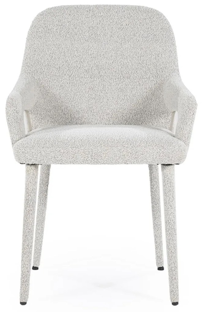 By-Boo Fika Scandinavische Eetkamerstoel Met Armleuning Beige