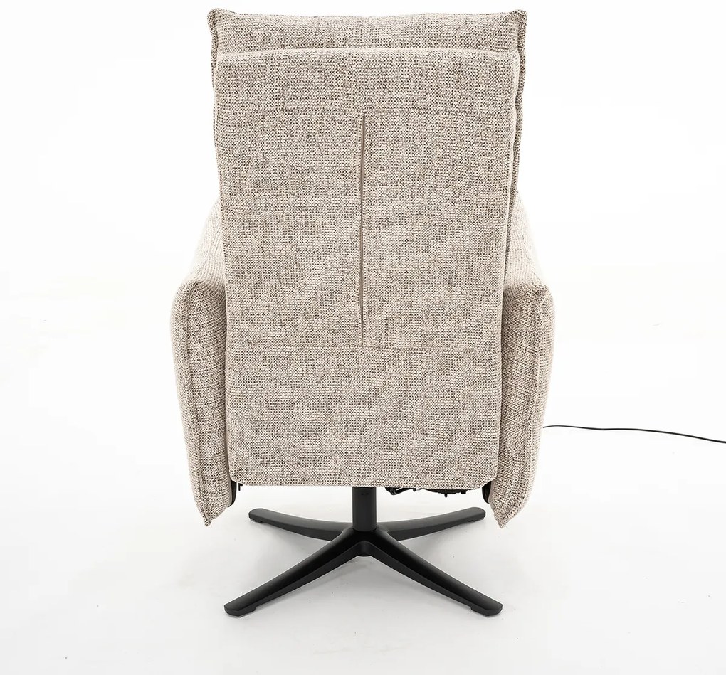 Elektrische Relaxfauteuil Creme Stof
