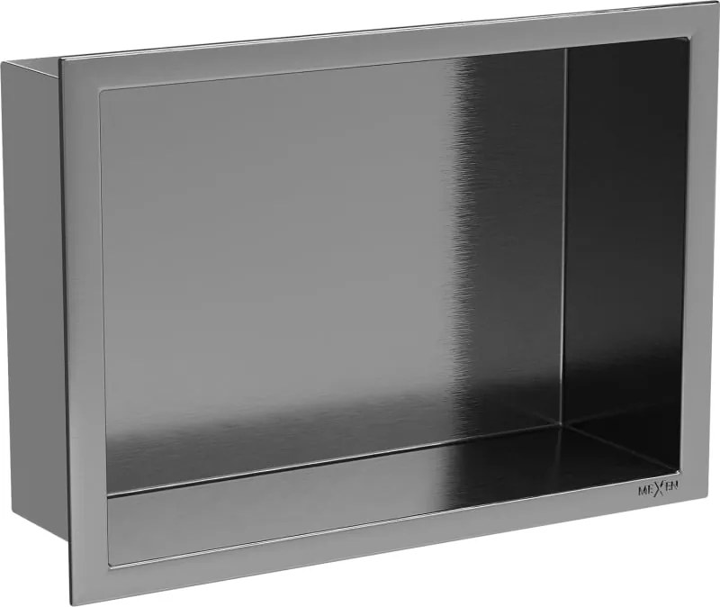 Mexen X-Wall-R nisplank met flens 30 x 20 cm, gepolijst gun grijs - 19E0302010