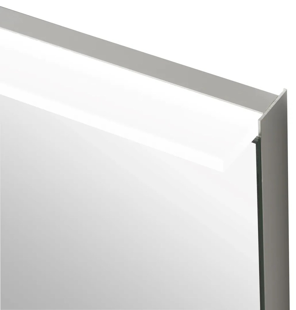 Plieger Edge spiegel met LED-verlichting boven 100x65cm