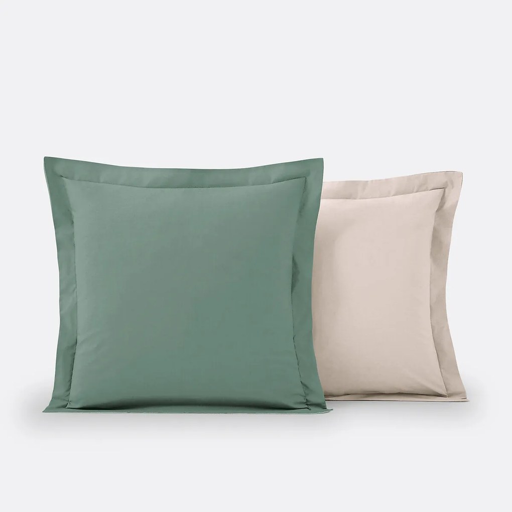 Bicolor kussensloop in katoen