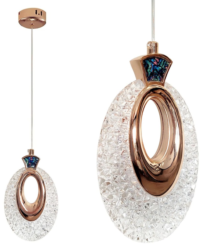 Kristallen Hanglamp LHJ109-1CP LIGHT ROSE GOLD