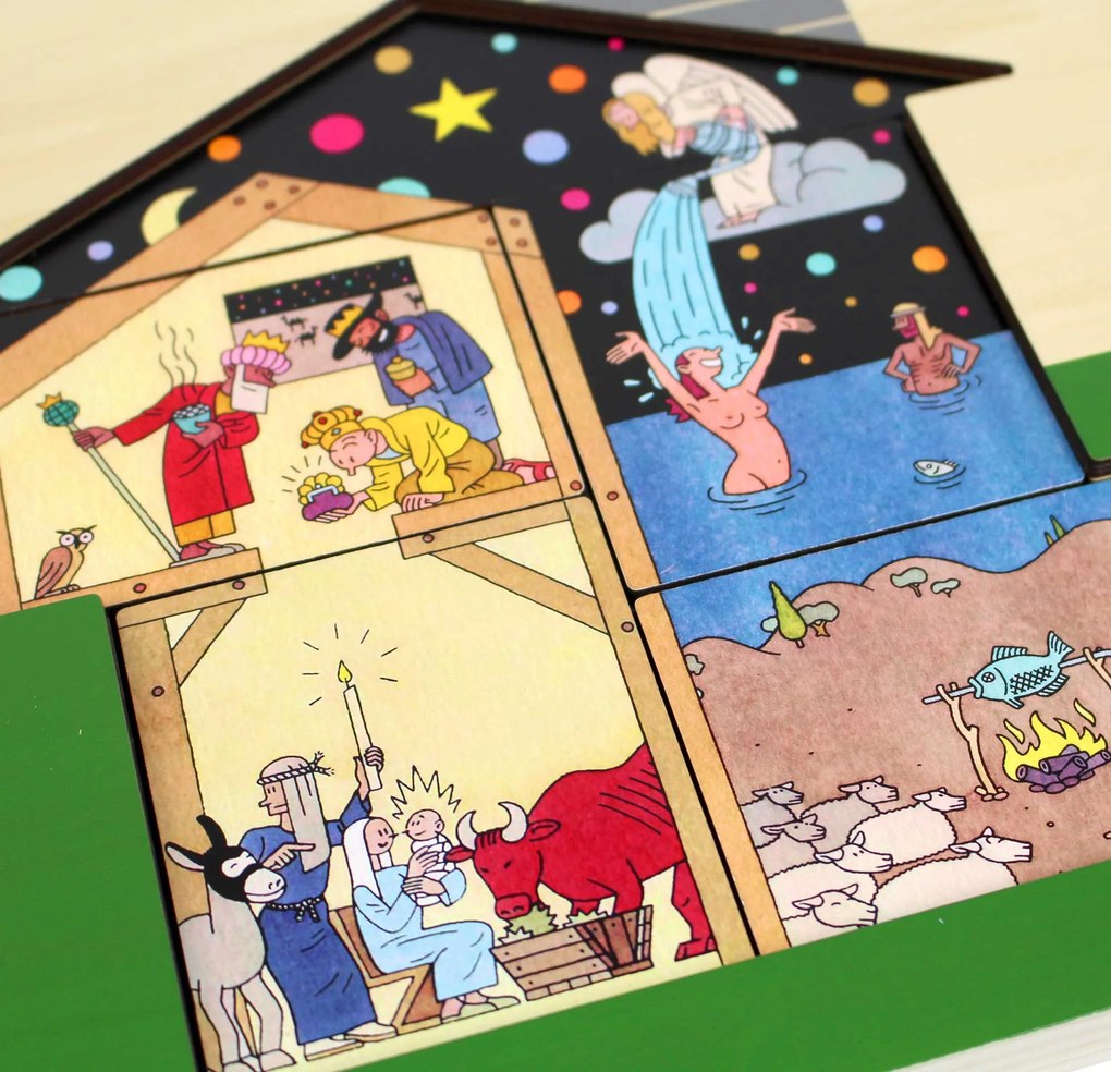 Houten Puzzel - 'Huis' - Joost Swarte