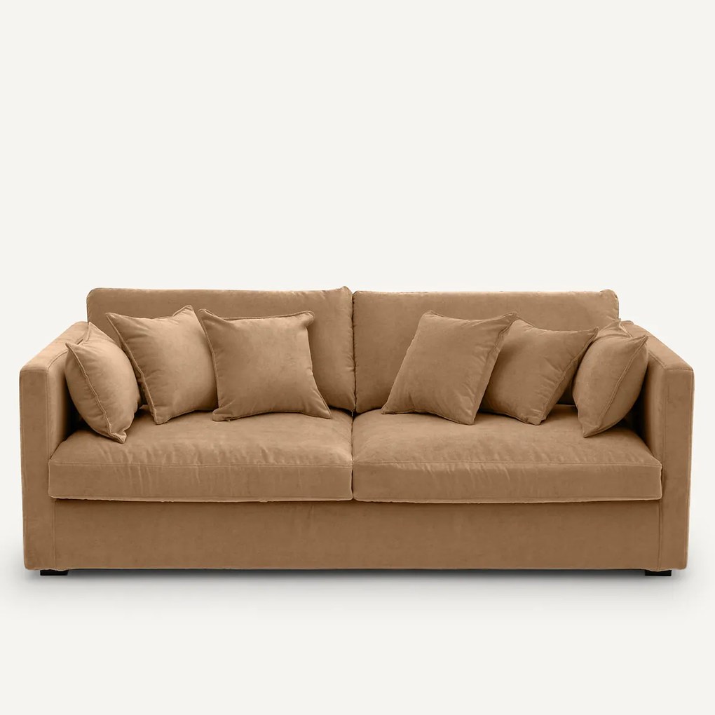 Bank 3-, 4- of 5-zits, in stonewashed fluweel, Néo Kinkajou