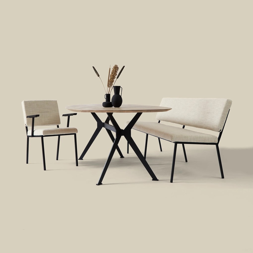 PEPP Interiors Soho Zand Eetkamerstoel Met Armleuningen