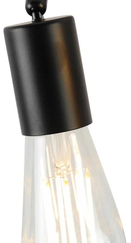 Moderne Spot / Opbouwspot / Plafondspot zwart 4-lichts verstelbaar - Facil Modern E27 Binnenverlichting Lamp