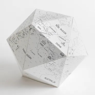 3d Wereldkaart Om In Te Kleuren Gunter Kids Wit - Sklum