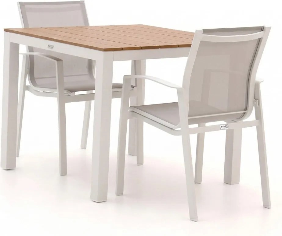 Diningset Forza  | 2 personen polywood | Tuinset stapelbaar | 3-delig | Kees Smit Tuinmeubelen