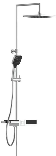 Schutte Blueperl regendoucheset met shampoo houder chroom