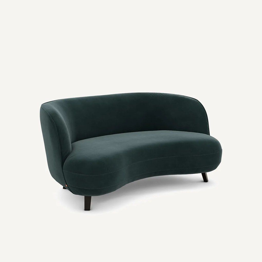 Bank XS in fluweel, Rosebury design E. Gallina