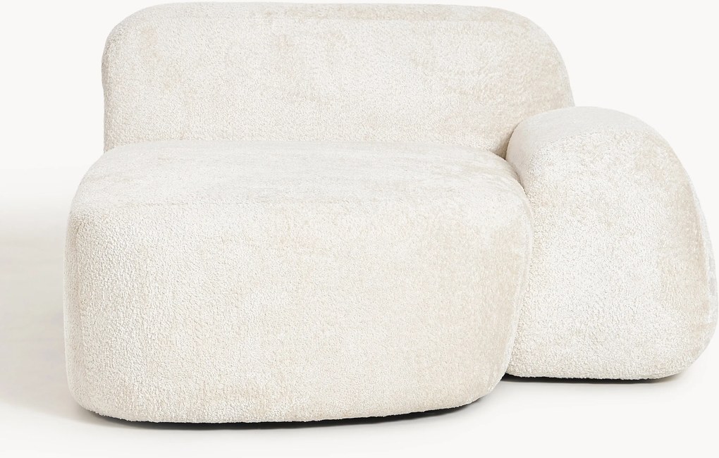Teddy bouclé chaise-hoekmodule Wolke