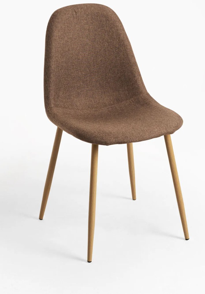 Set 4 Teok Stoffen Stoelen