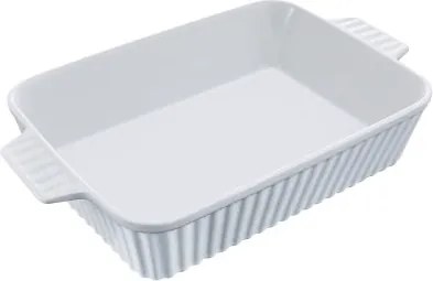 VEVOR Keramische ovenschaal, grote rechthoekige bakvorm van 9 x 13 inch met dubbele handgrepen, ovenvaste lasagneschaal, diepe ovenschaal voor bakken en serveren, Thanksgiving- en kerstcadeau, wit
