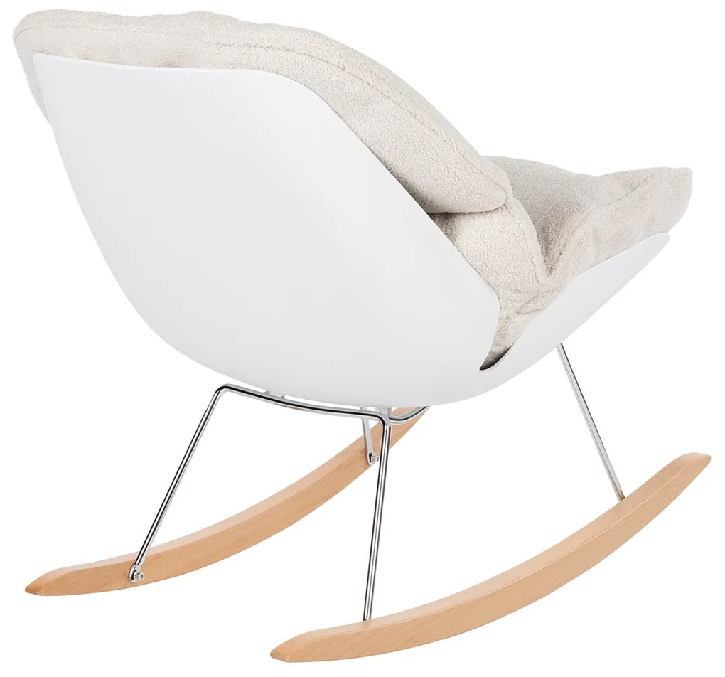 Schommelstoel Kunststof Met Beige Kussen