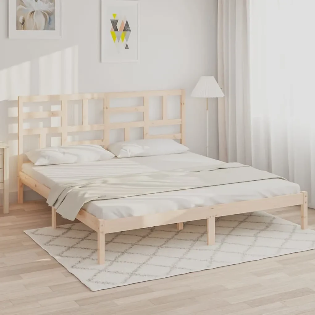 vidaXL Bedframe massief hout 200x200 cm