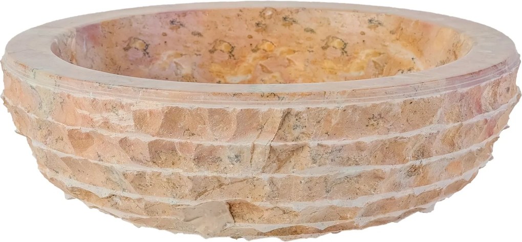 Sanigoods Eliza waskom rond 35x15cm sunset crème