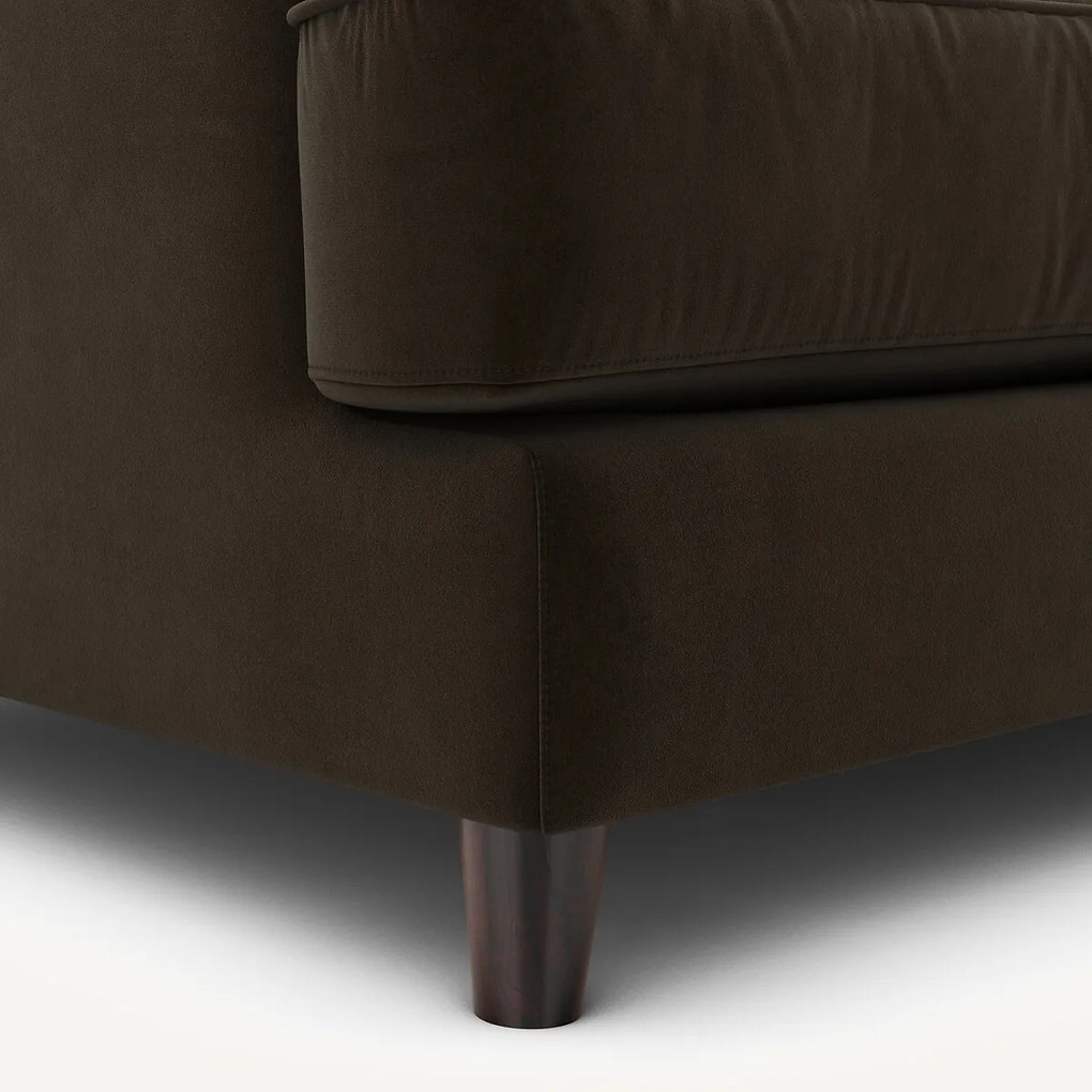 Compacte bank in fluweel, Alwine