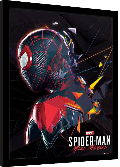 Ingelijste poster Spider-Man Miles Morales - System Shock