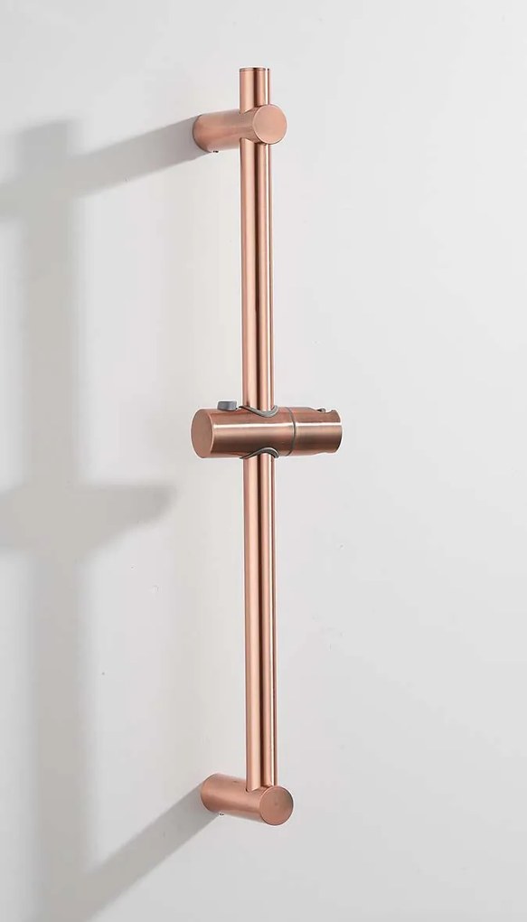 Saniclear Copper doucheset met thermostatische kraan, handdouche en glijstang koper geborsteld