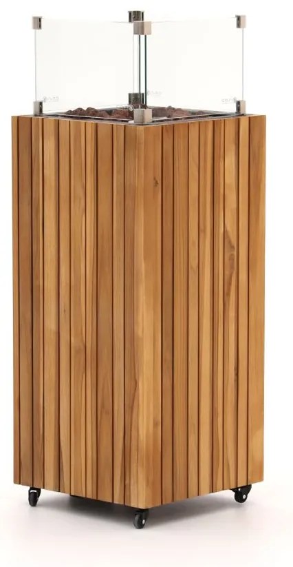 + 15% kassakorting | Gaslantaarn | Cosipillar | Aluminium | Natural Teak | 40x40cm | Kees Smit Tuinmeubelen