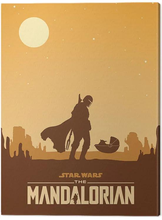 Print op canvas Star Wars: The Mandalorian - Meeting, (60 x 80 cm)