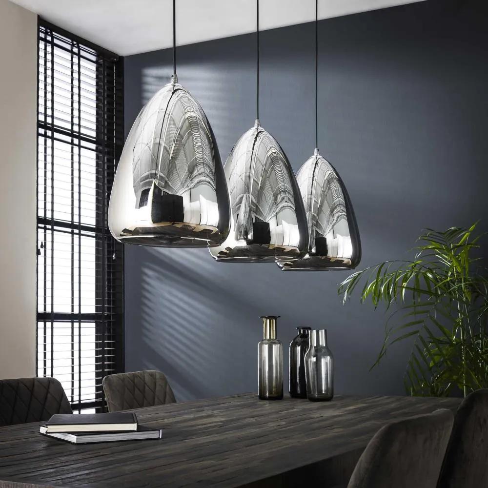 Hanglamp 3L Silver Pearl Glass  - Glas - Giga Meubel - Industrieel & robuust